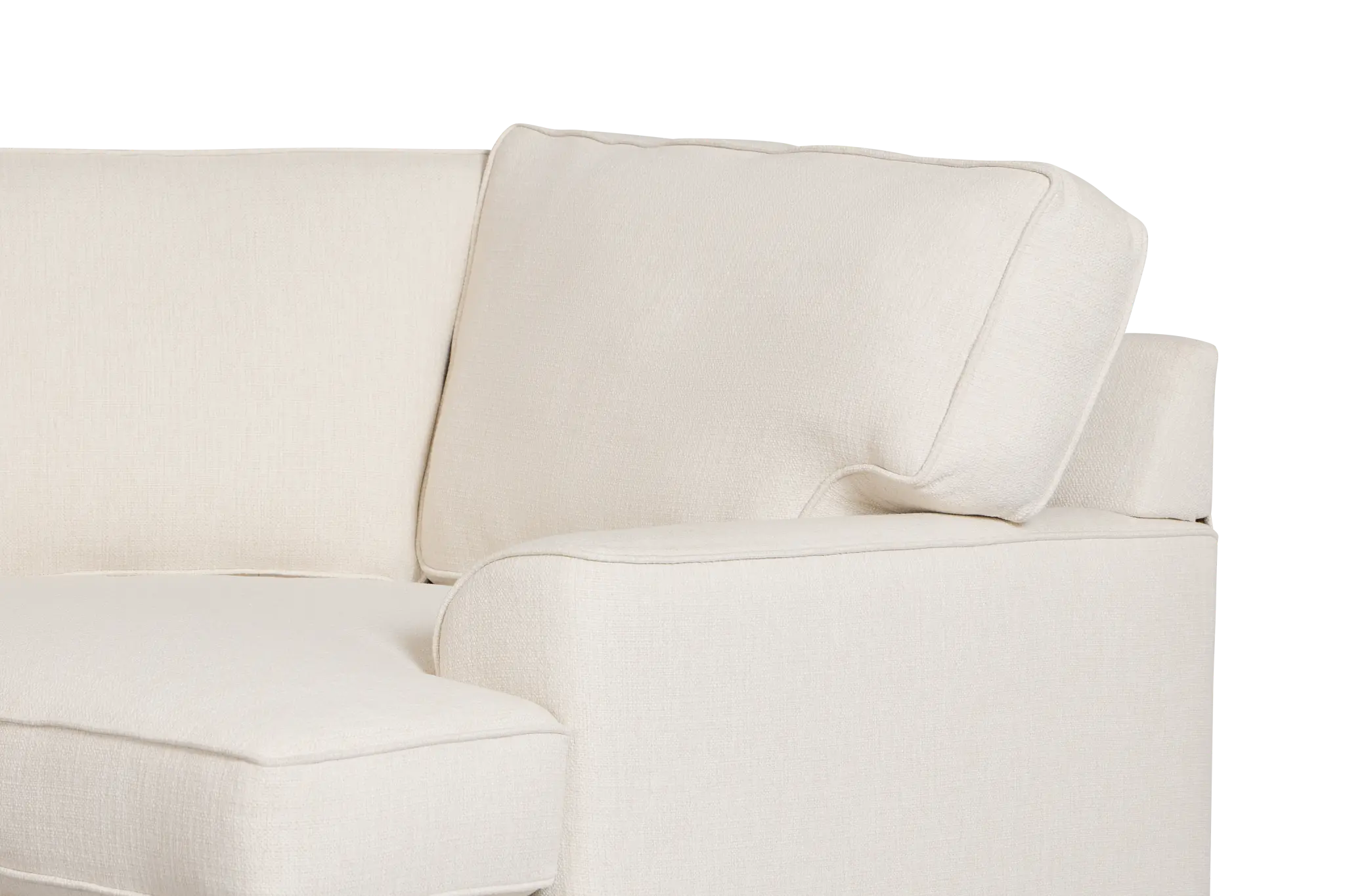 Sinclair Light Beige Fabric Medium Right Facing Cuddler Sectional Sinclair Light Beige Fabric Medium Right Facing Cuddler Sectional