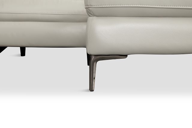 Ava Light Gray Micro Small Right Chaise Power Reclining Sectional