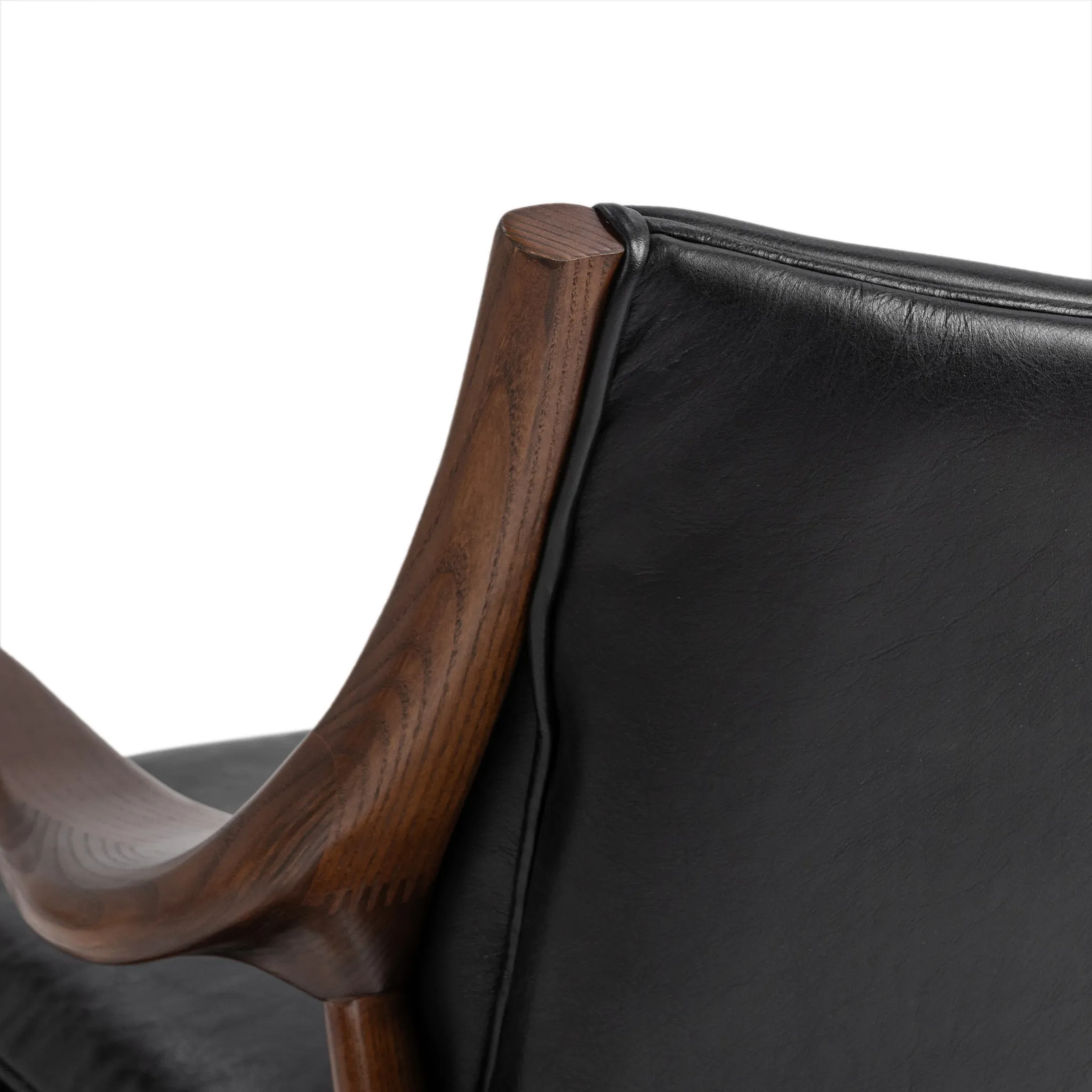 Cade Black Leather Accent Chair