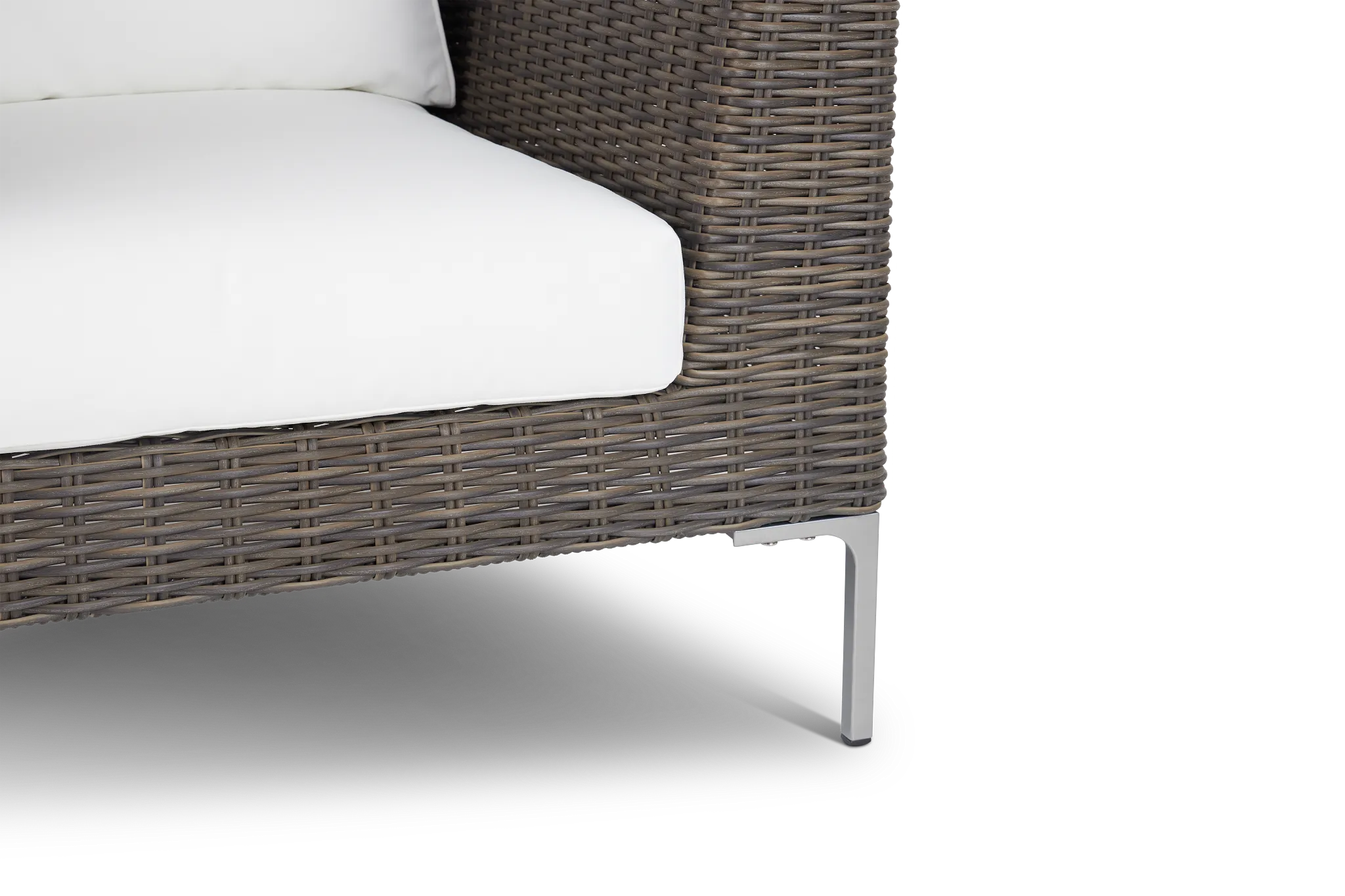 Tulum White Woven Cushioned Arm Chair