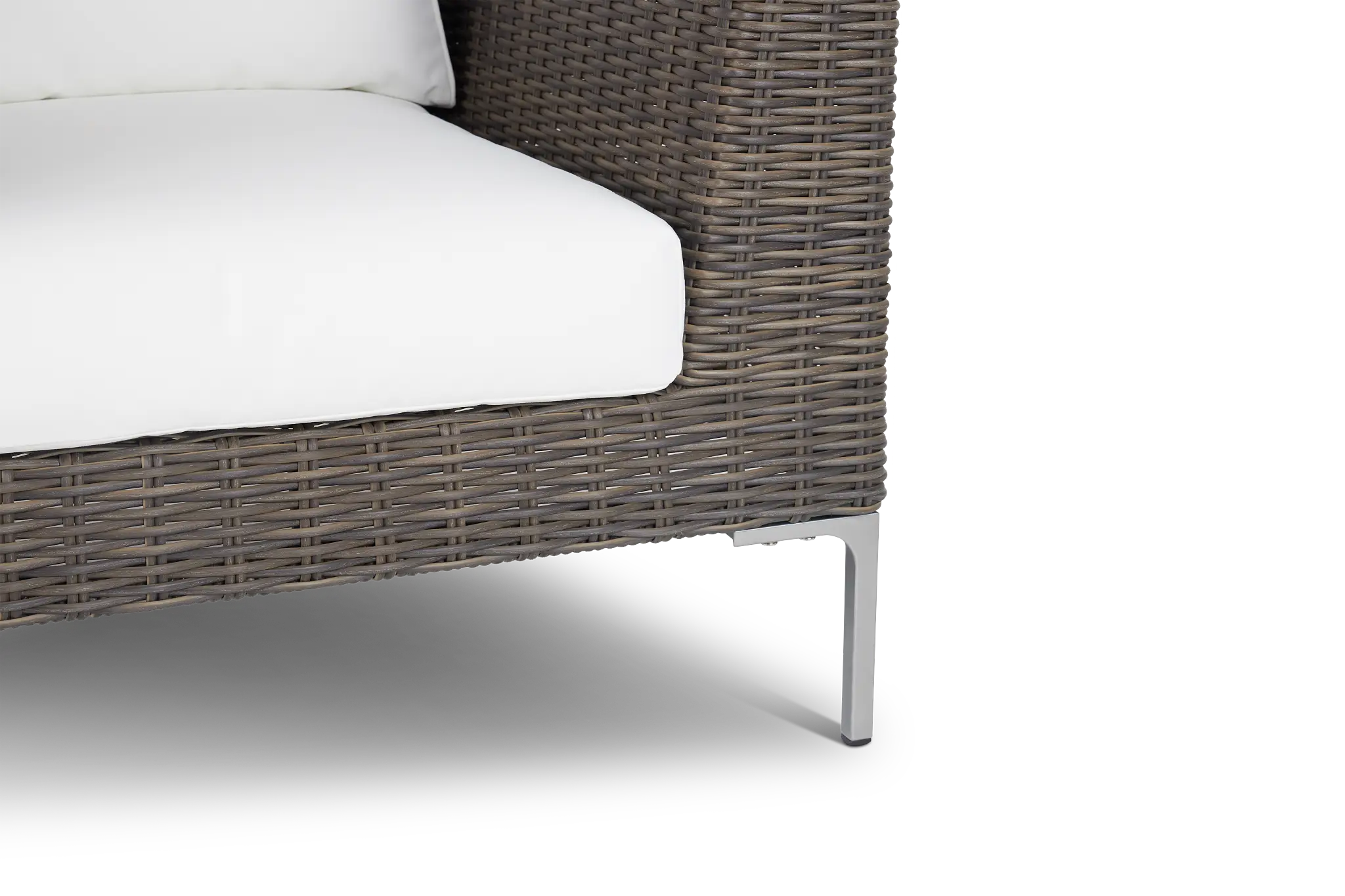 Tulum White Woven Cushioned Arm Chair Tulum White Woven Cushioned Arm Chair