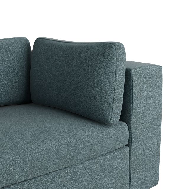 Destin Sutton Blue Fabric 4-piece Modular Sectional