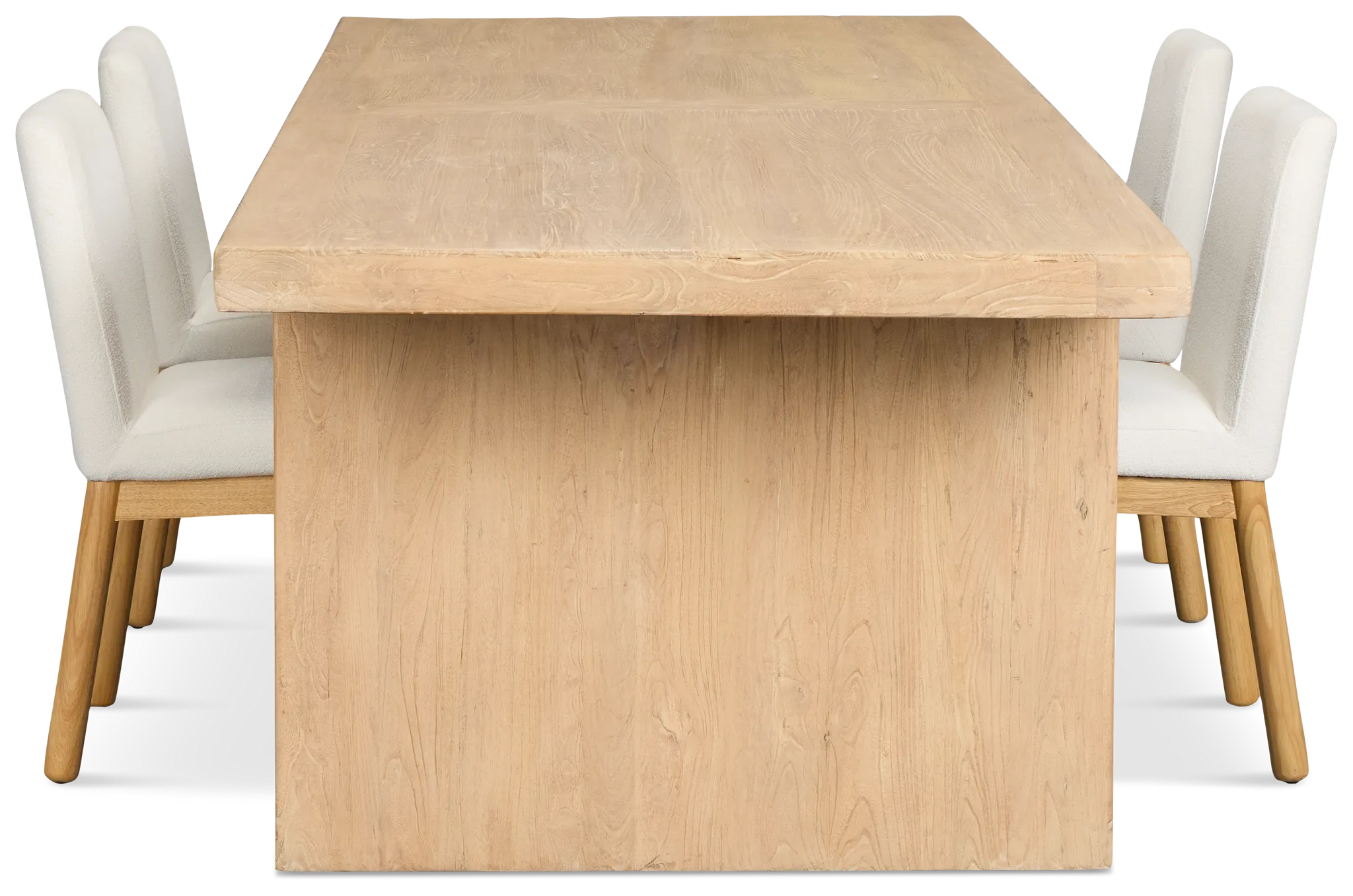 Salida Light Tone Rect Table & 4 Upholstered Chairs