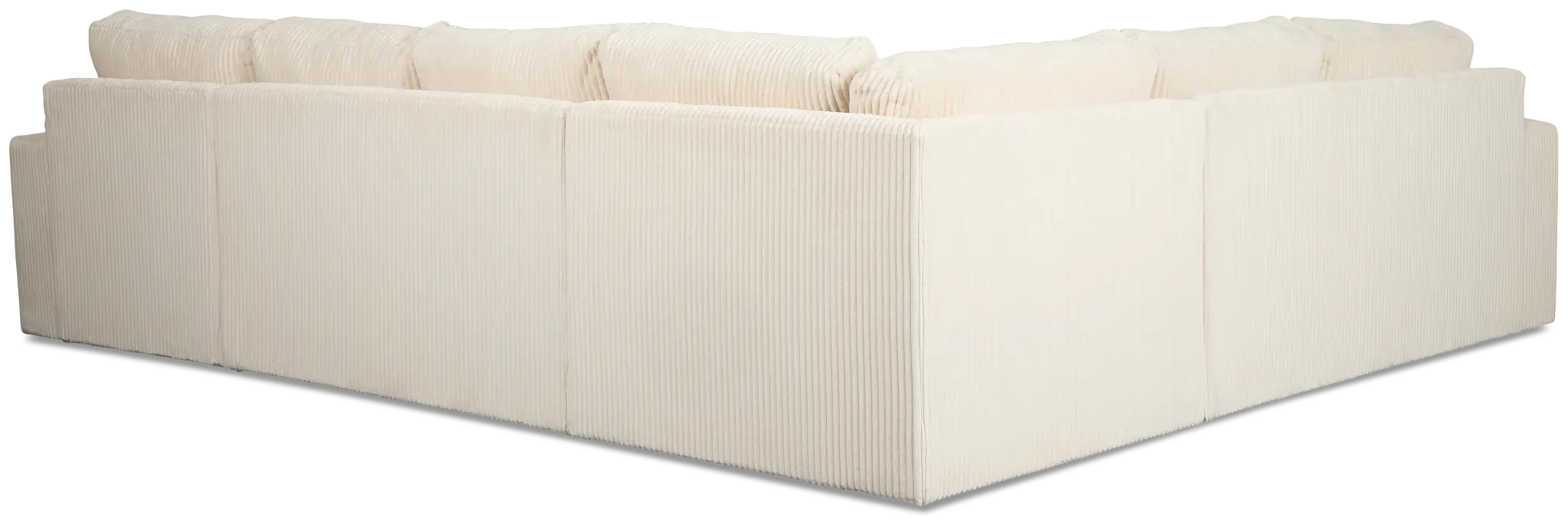 Charlie Ivory Fabric Medium Right Chaise Sectional Charlie Ivory Fabric Medium Right Chaise Sectional