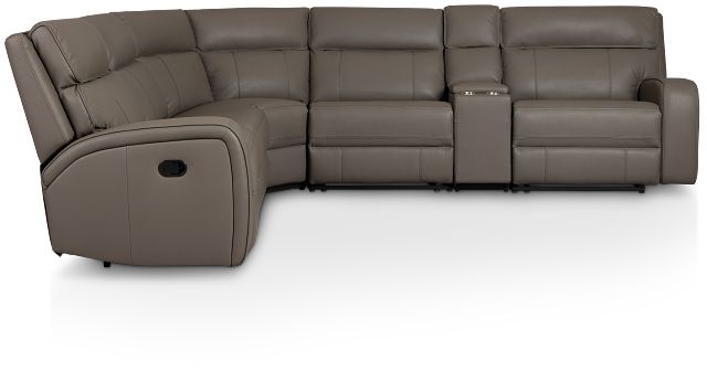 Rhett Gray Micro Small Triple Manually Reclining Two-arm Sectional