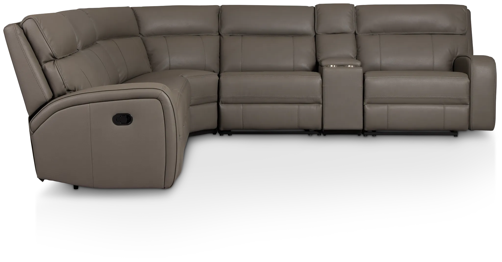 Rhett Gray Micro Small Triple Manually Reclining Two-arm Sectional