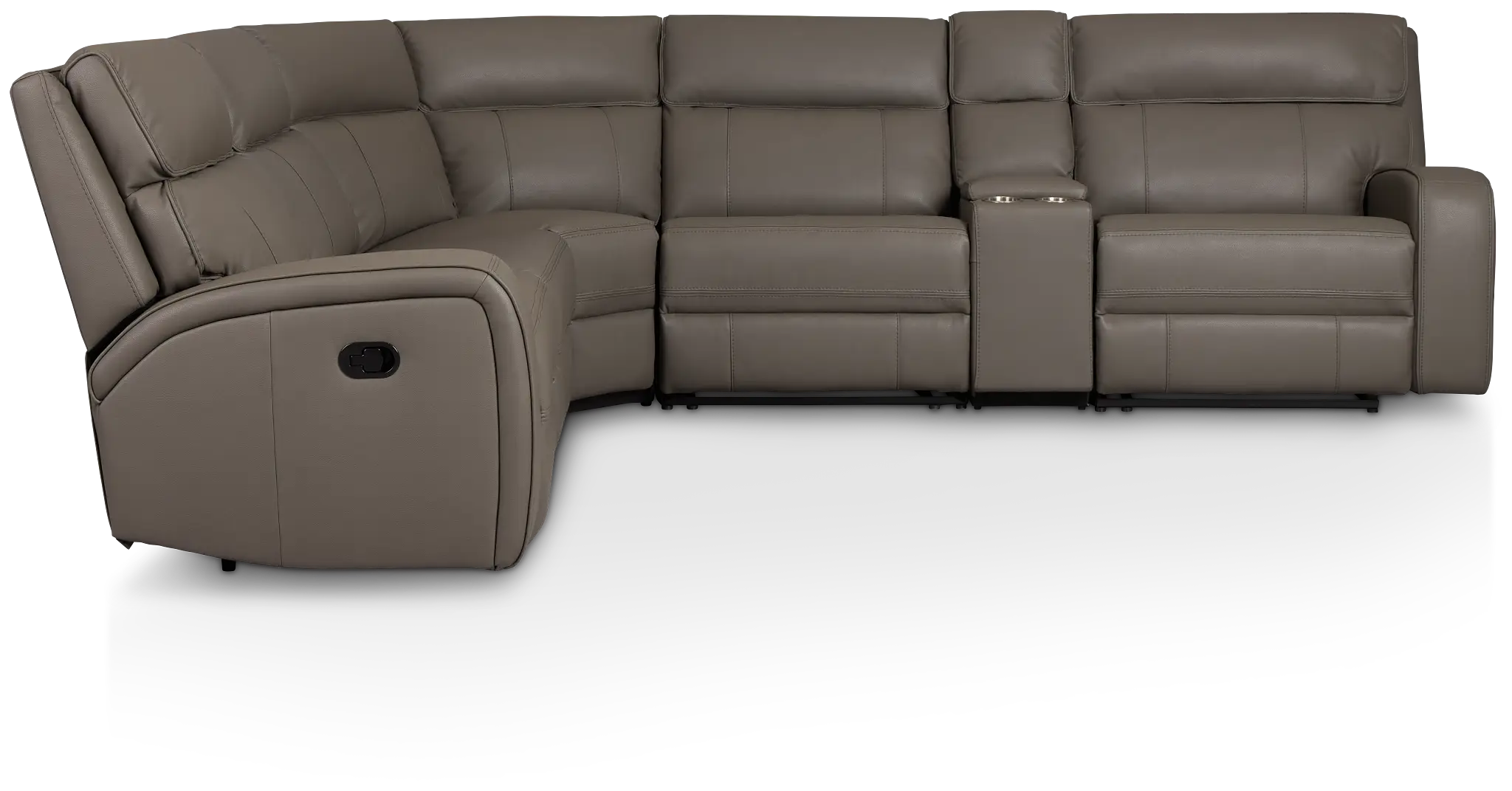 Rhett Gray Micro Small Triple Manually Reclining Two-arm Sectional Rhett Gray Micro Small Triple Manually Reclining Two-arm Sectional