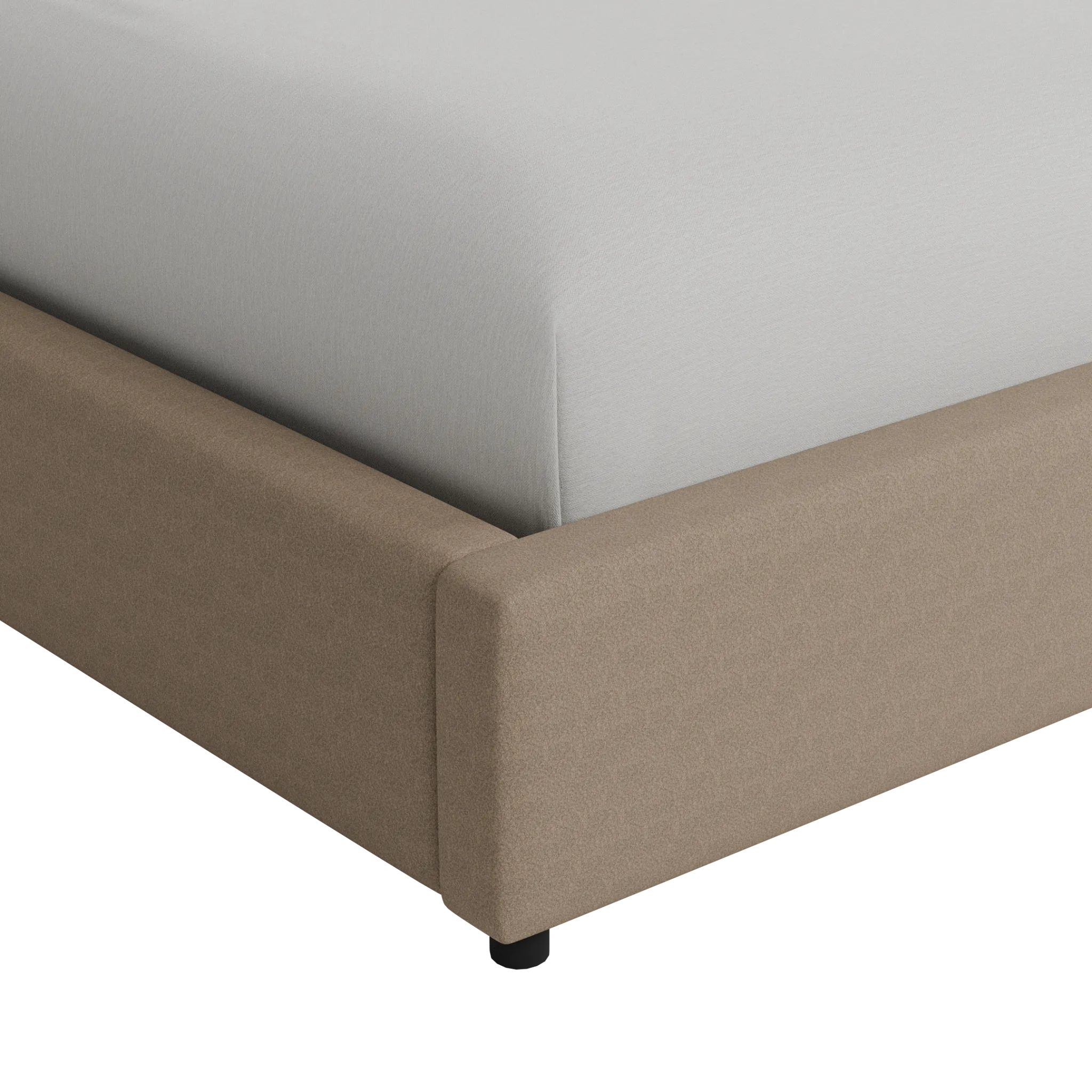 Grayton Merino Brown 44" Upholstered Platform Bed