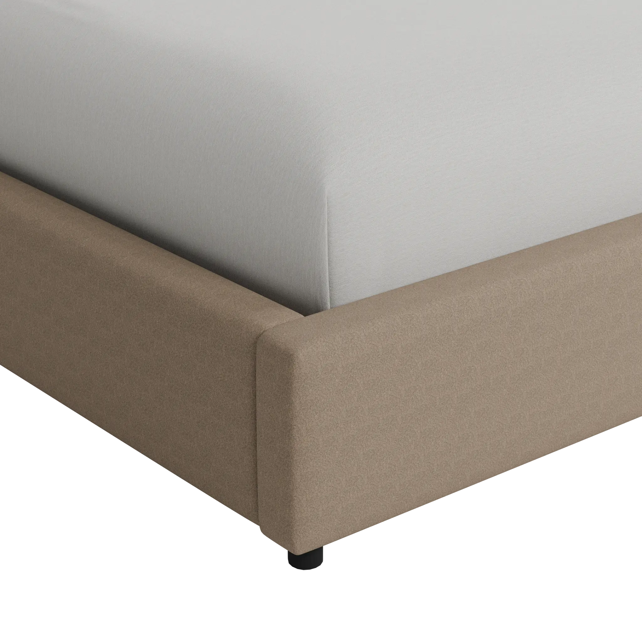Grayton Merino Brown 44" Upholstered Platform Bed Grayton Merino Brown 44" Upholstered Platform Bed