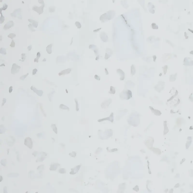 WHITE Marseilles White Stone Round End Table