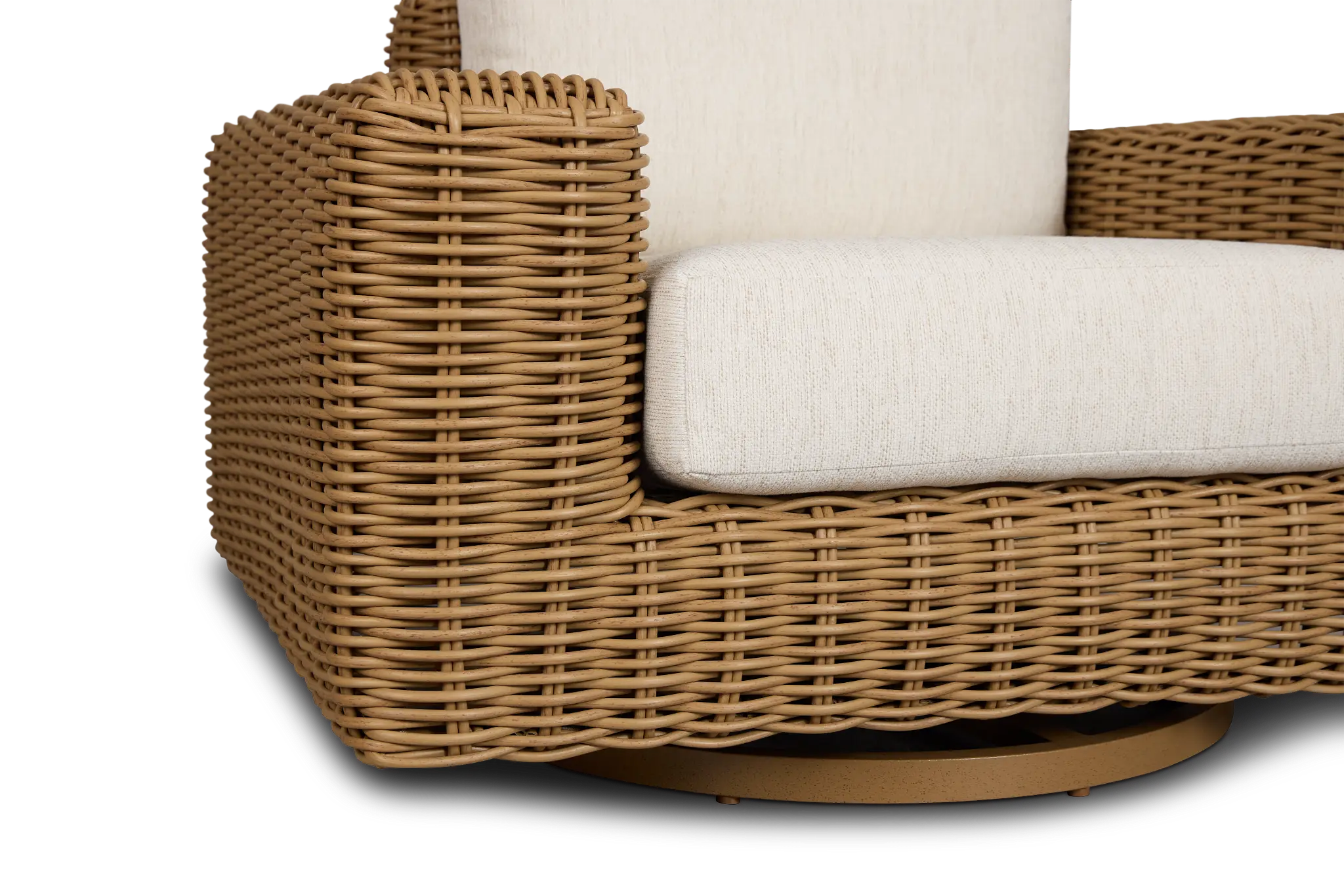 Mallorca Brown Swivel Chair With Light Beige Cushions Mallorca Brown Swivel Chair With Light Beige Cushions