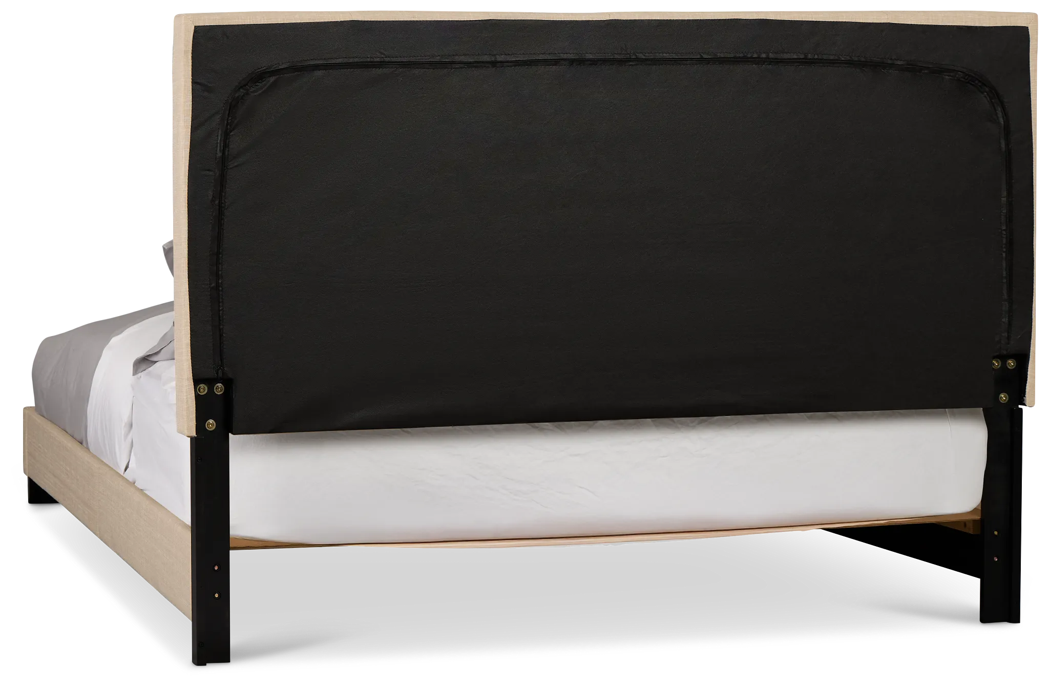 Flagler Beige Uph Panel Bed