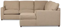 Tate Brown Fabric Medium Right Chaise Sectional