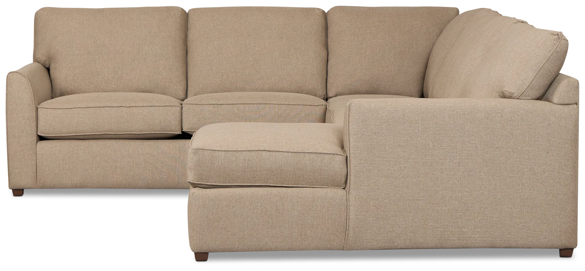 Tate Brown Fabric Medium Right Chaise Sectional