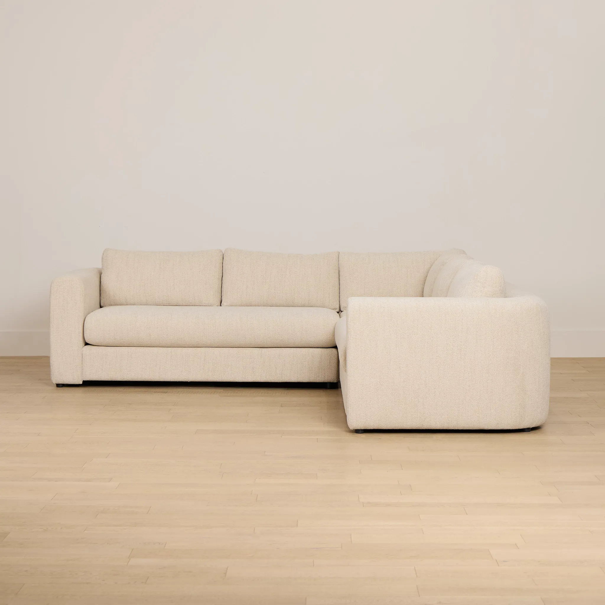 Alma Light Beige Fabric Small 2-arm Wedge Sectional