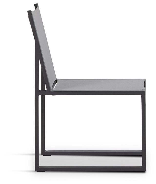 Linear Dark Gray Sling Arm Chair (2)