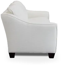 Avery White Fabric Sofa