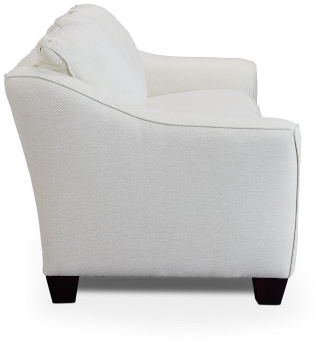 Avery White Fabric Sofa