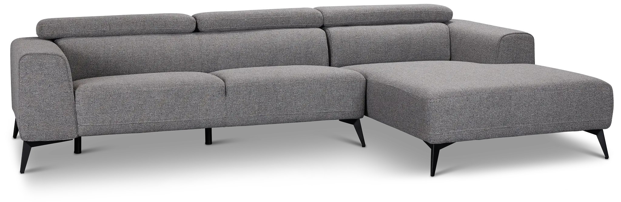 Alina Dark Gray Fabric Right Chaise Sectional Alina Dark Gray Fabric Right Chaise Sectional