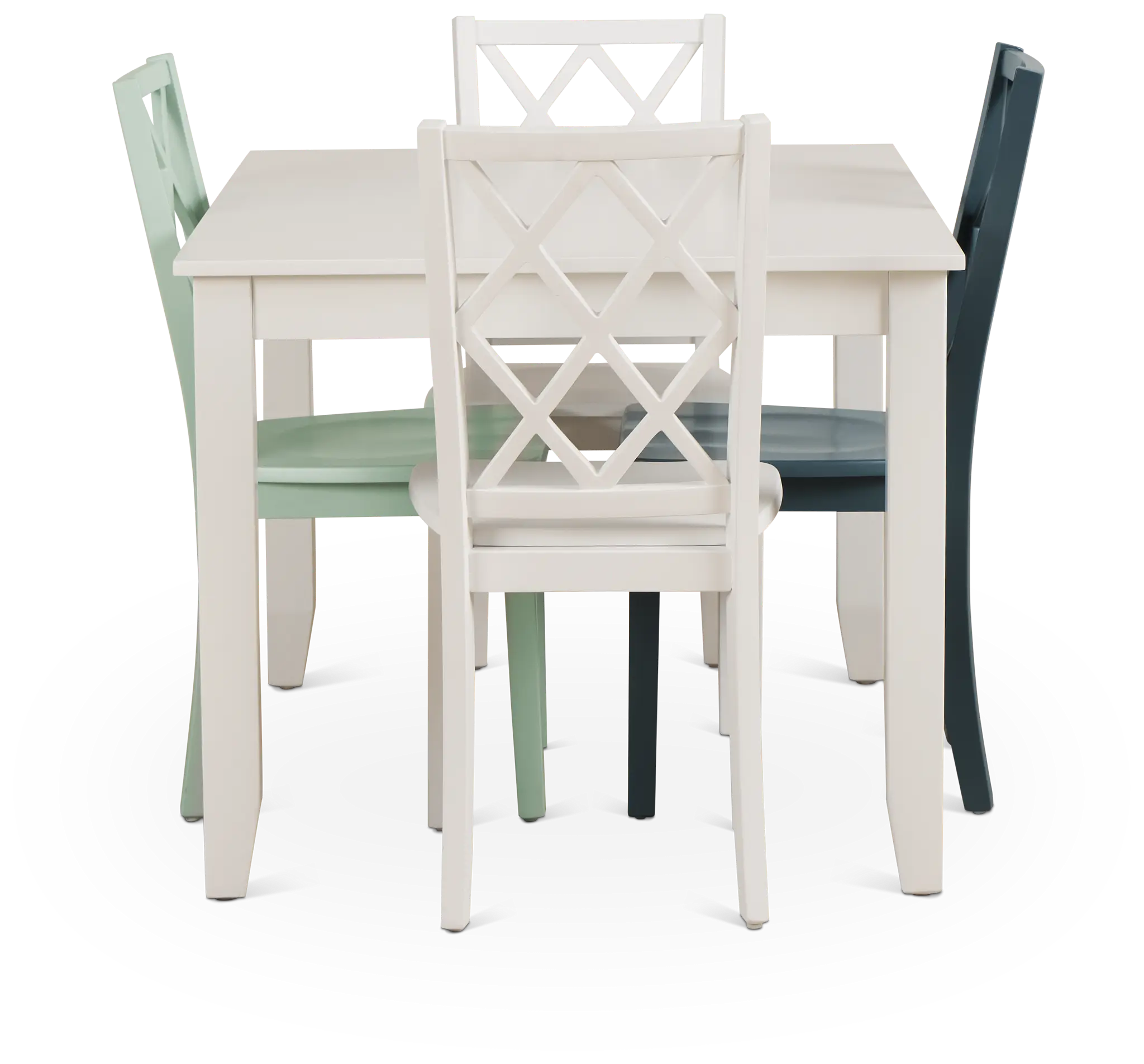 Edgartown White Rectangular Table And Mixed Chairs Edgartown White Rectangular Table And Mixed Chairs