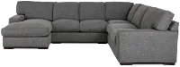 Veronica Dark Gray Down Medium Left Chaise Sectional