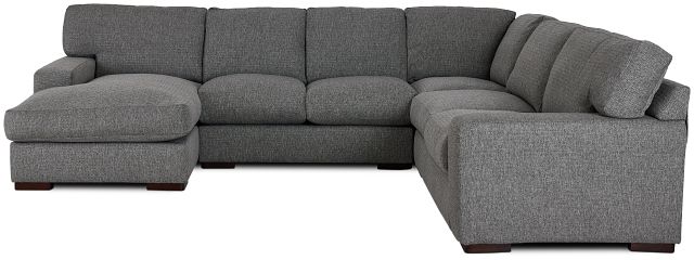 Veronica Dark Gray Down Medium Left Chaise Sectional