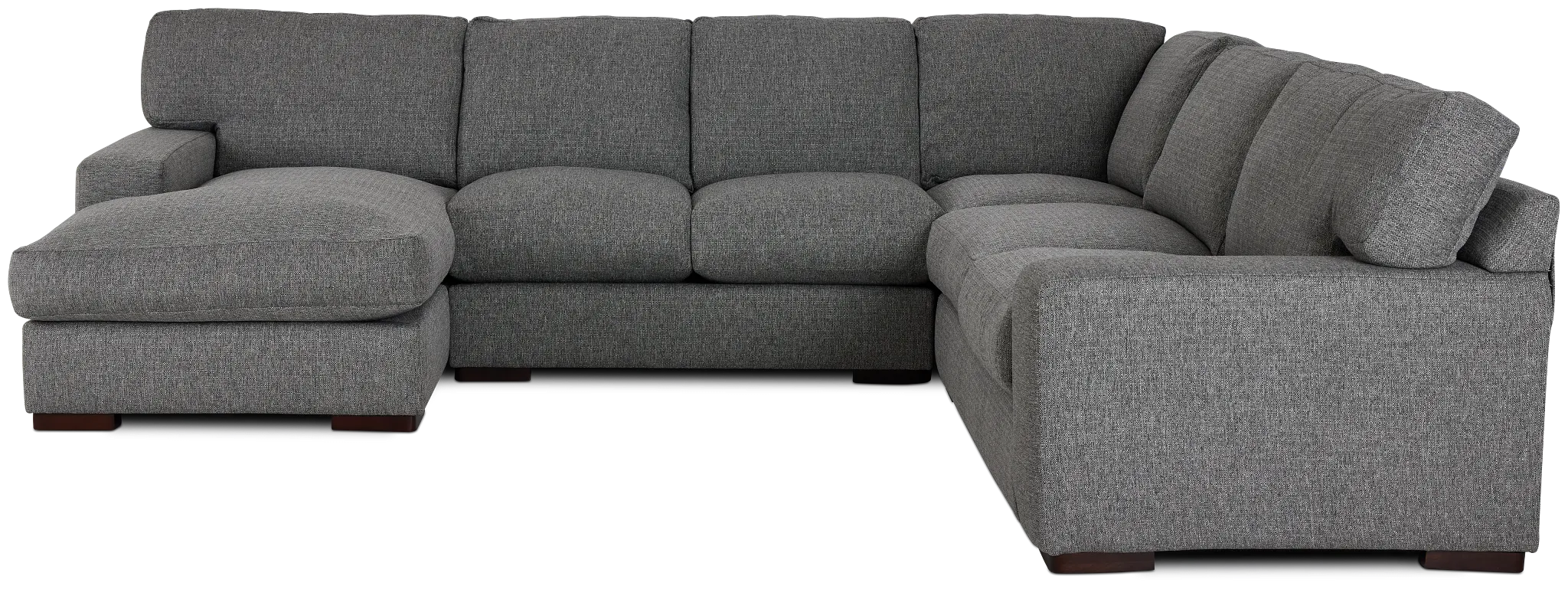 Veronica Dark Gray Down Medium Left Chaise Sectional