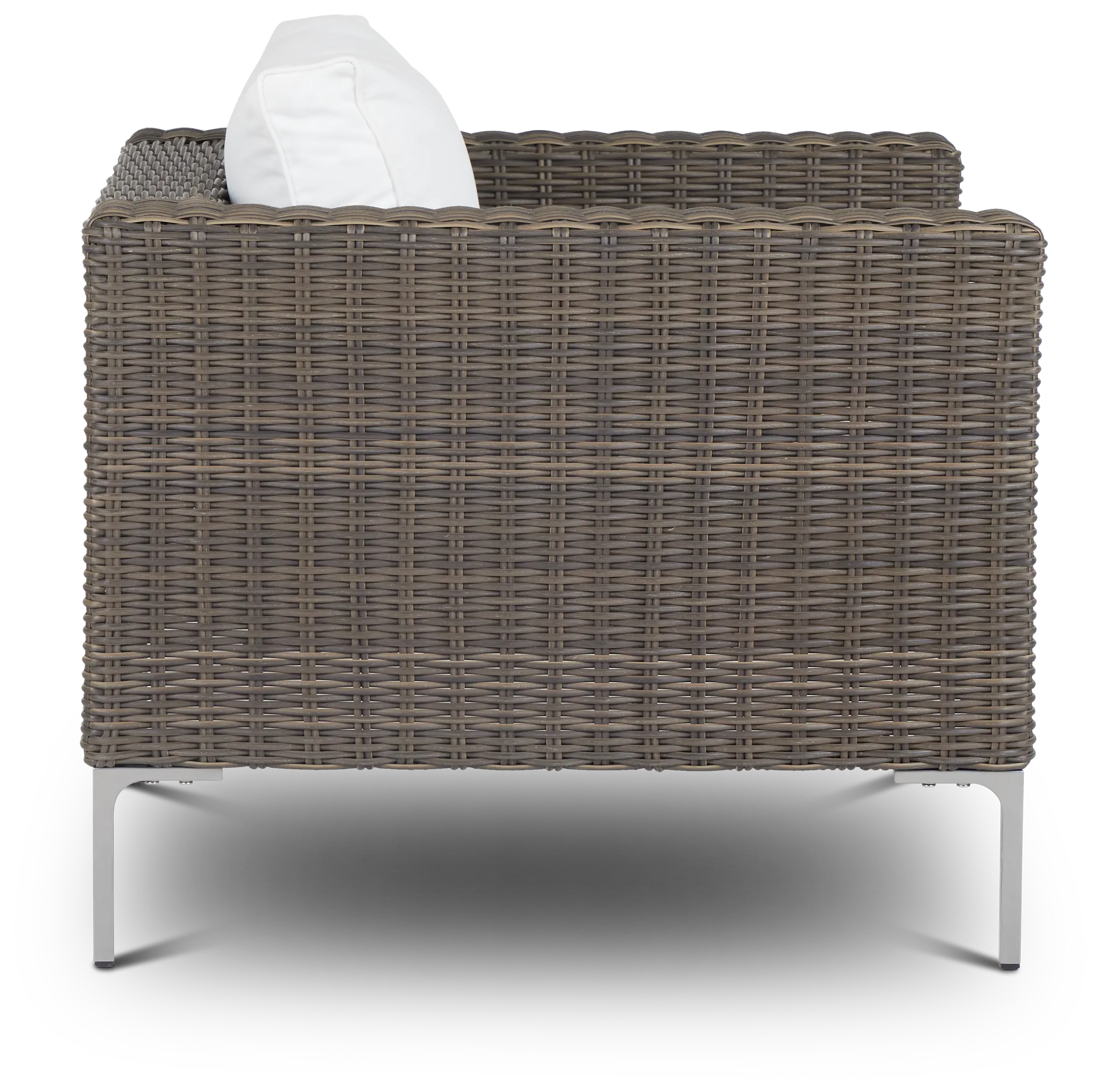 Tulum White Woven Cushioned Arm Chair