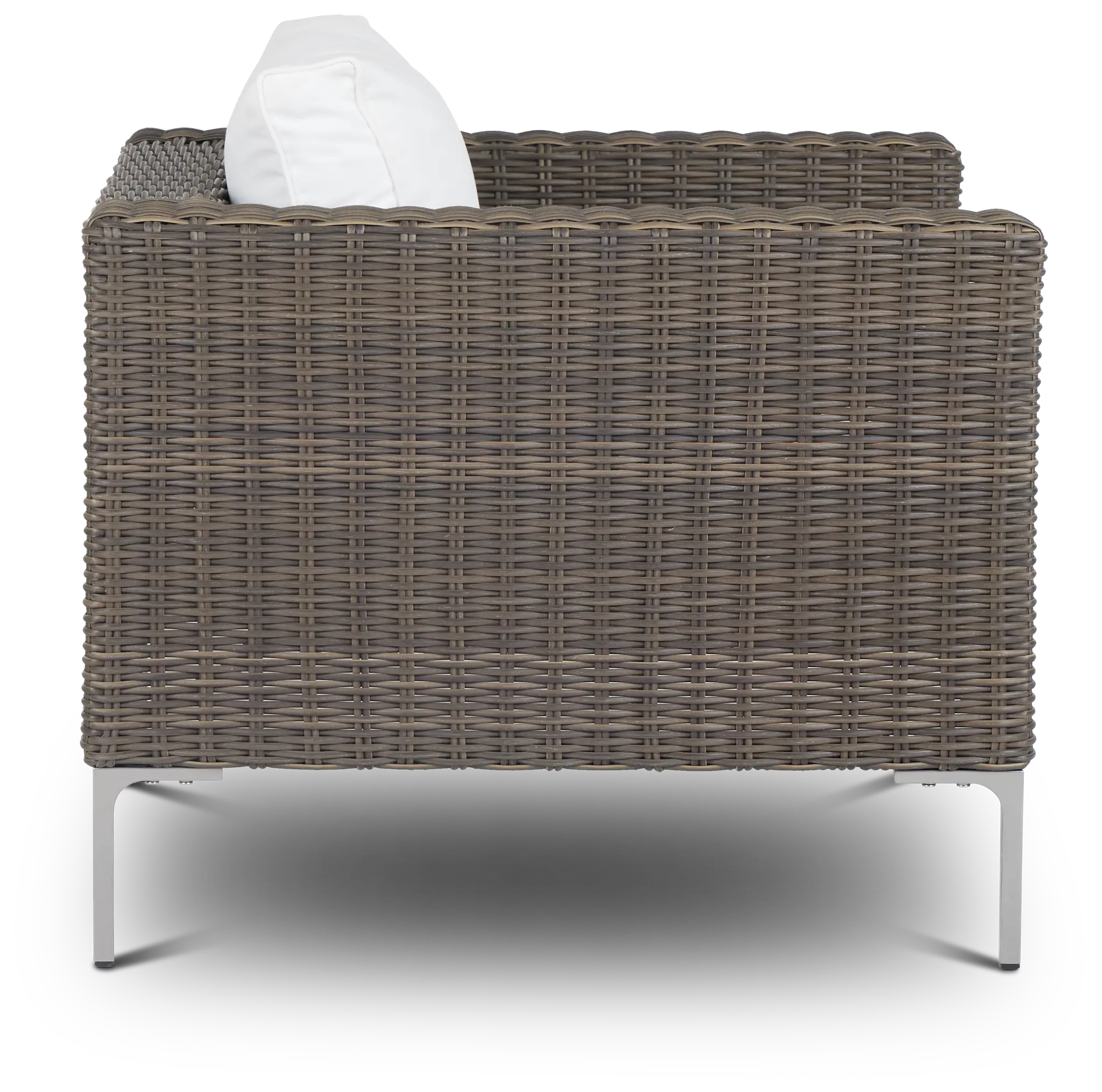 Tulum White Woven Cushioned Arm Chair Tulum White Woven Cushioned Arm Chair