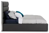 Cortina Gray Uph Platform Bed