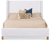 Nantucket White Uph Panel Bed