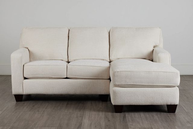 Andie White Fabric Right Chaise Sectional