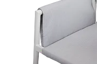 Barbados White Aluminum Square Table & 2 Chairs
