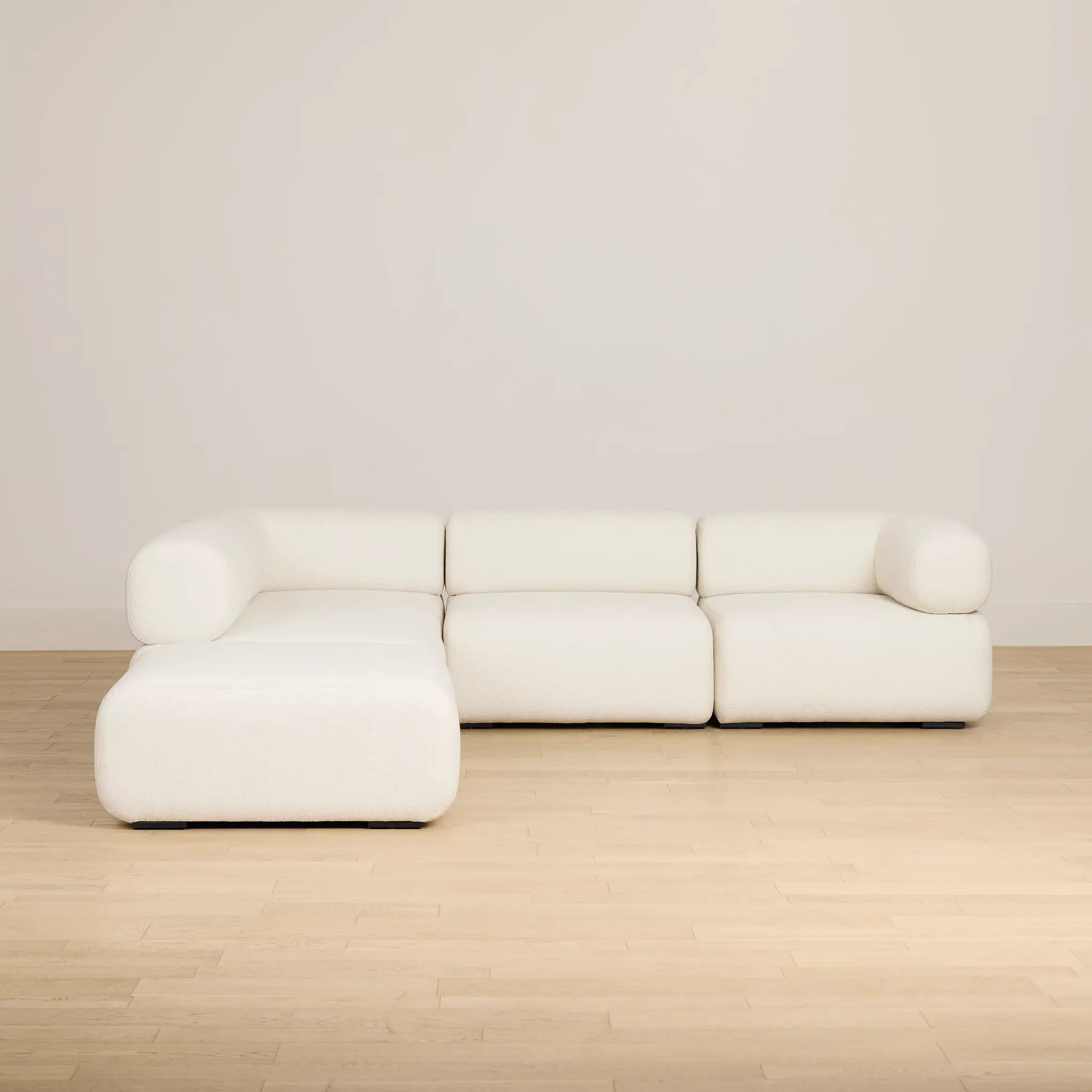 Celeste Light Beige Fabric 5-piece Left Facing Bumper Sectional Celeste Light Beige Fabric 5-piece Left Facing Bumper Sectional