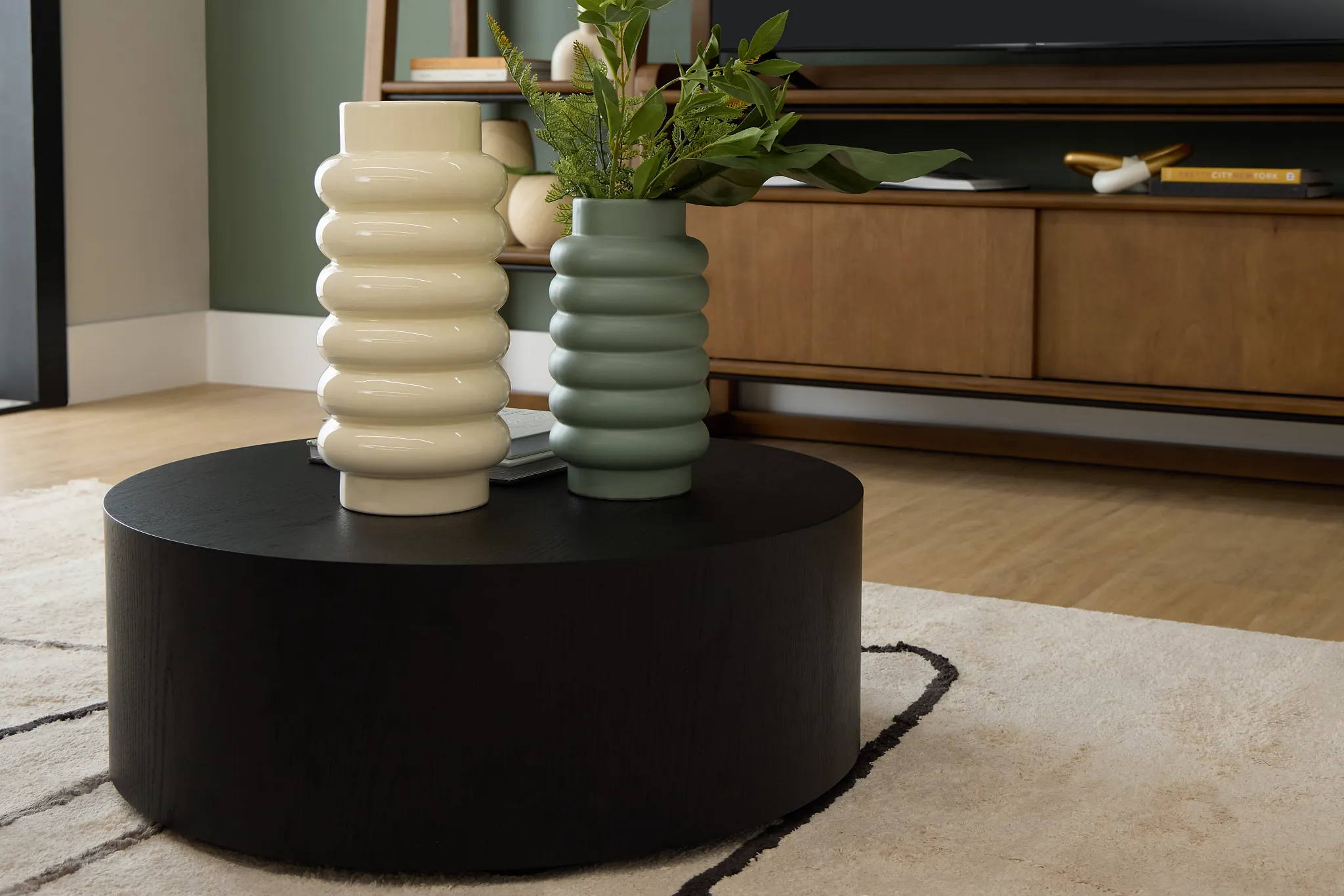 Lexie Dark Tone Round Coffee Table