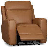 Belmont Medium Brown Lthr/vinyl Power Recliner