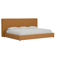 Grayton Elite Light Brown 54" Upholstered Platform Bed