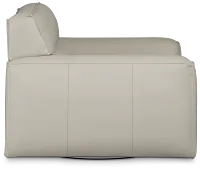 Blanca Gray Leather Swivel Chair