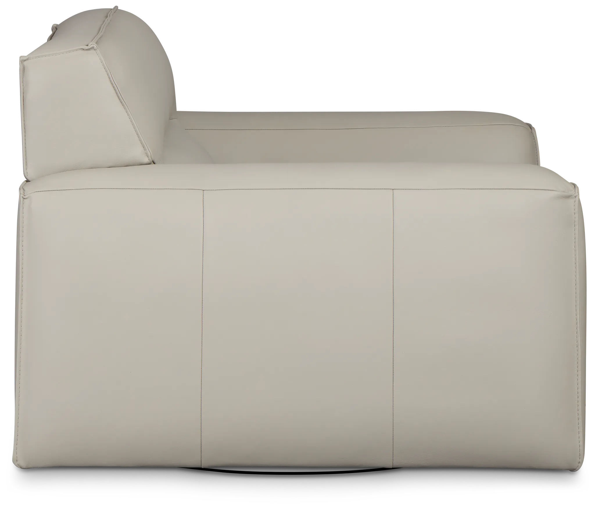 Blanca Gray Leather Swivel Chair