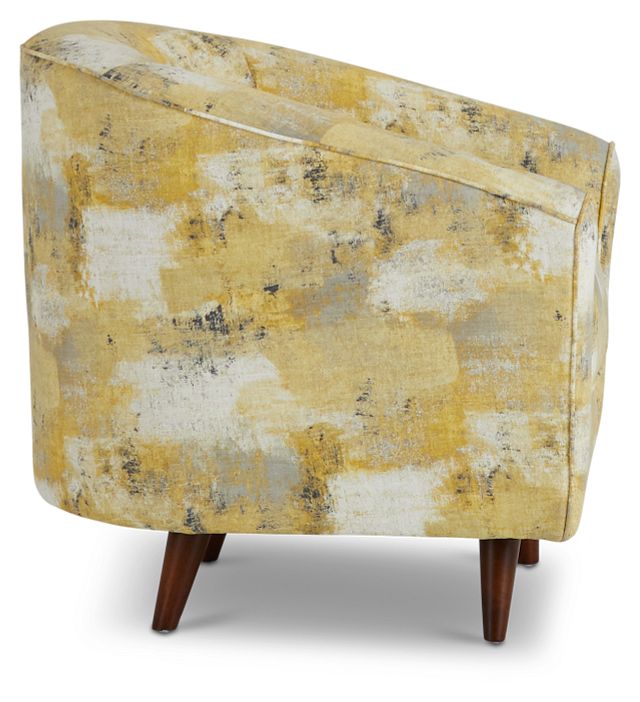 Antalya Yellow Fabric Accent Chair