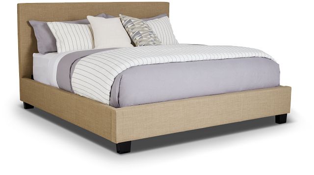 Madden Taupe Uph Platform Bed