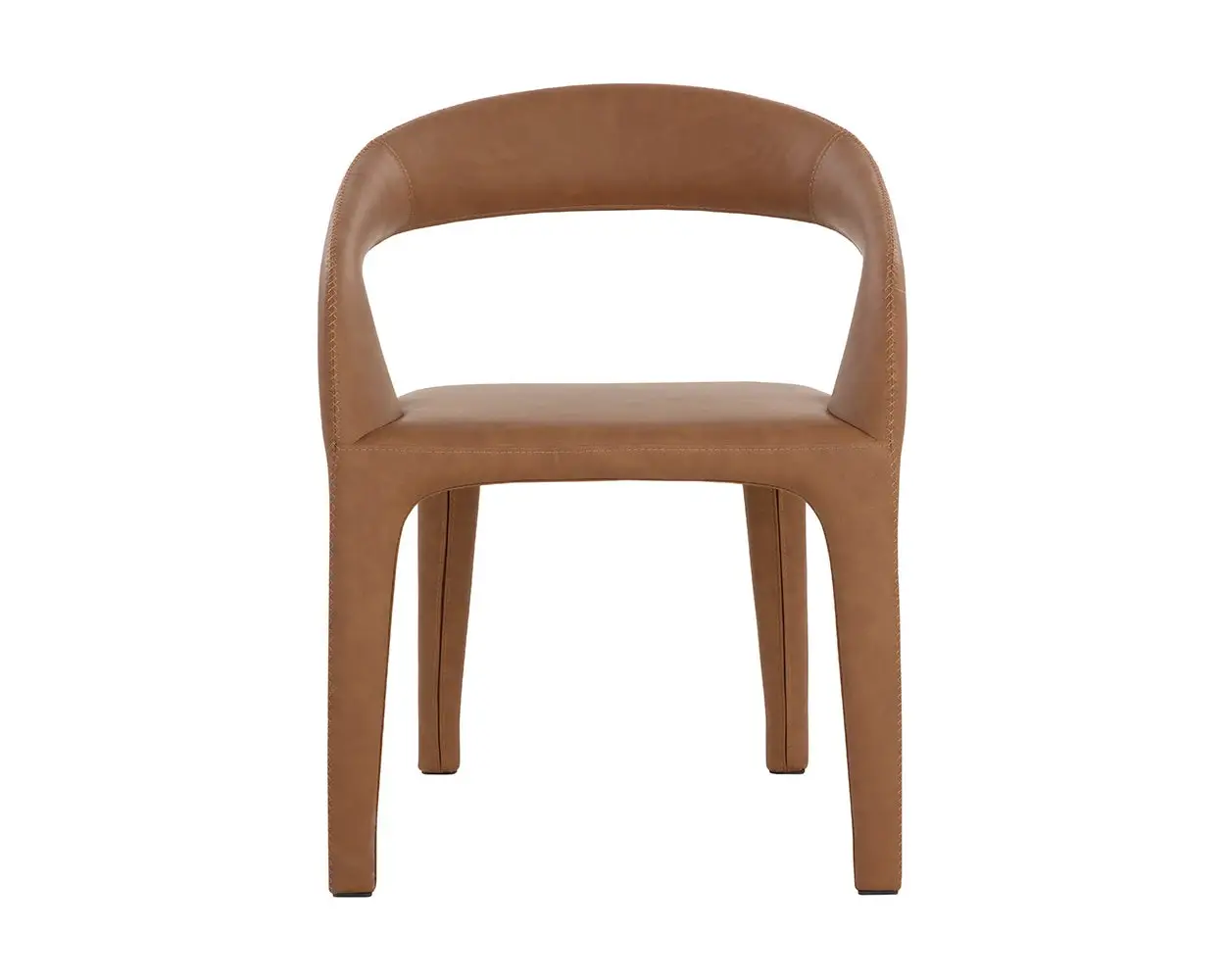 Celly Brown Curved Upholstered Arm Chair Celly Brown Curved Upholstered Arm Chair