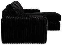 Teddy Black Fabric Right Chaise Sectional