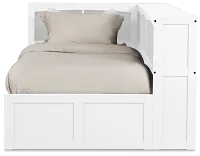 Charleston White Corner Bookcase Bed