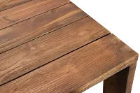 Linear Dark Gray 82" Teak Table & 4 Cushioned Side Chairs