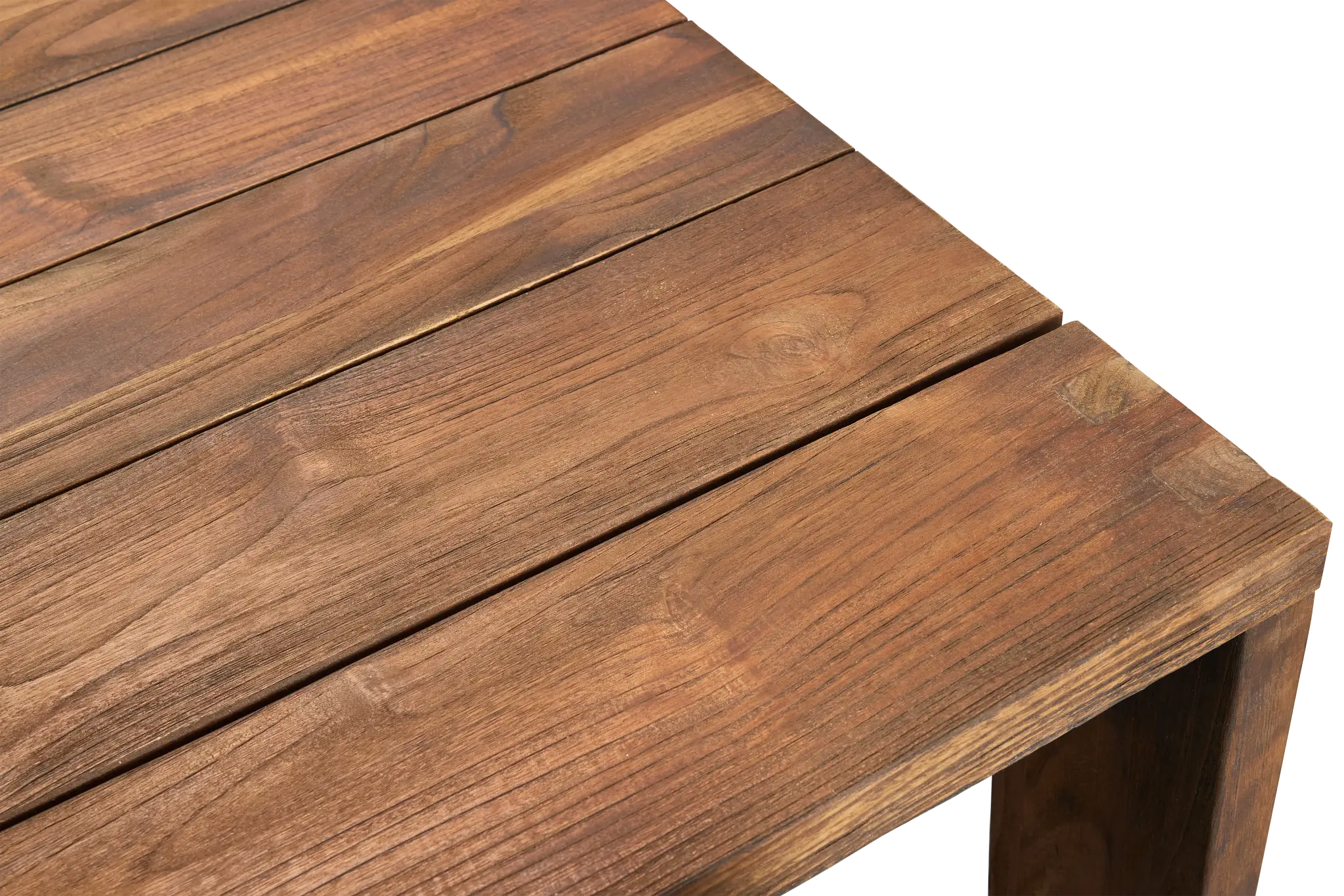 Linear Dark Gray 82" Teak Table & 4 Cushioned Side Chairs Linear Dark Gray 82" Teak Table & 4 Cushioned Side Chairs