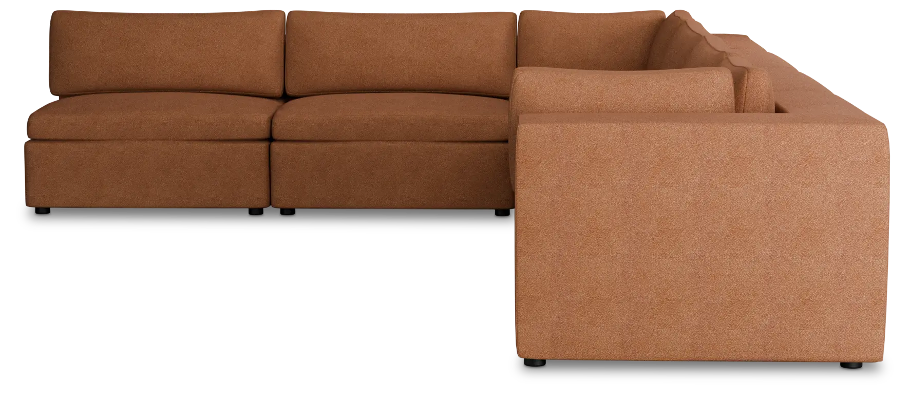Destin Sutton Orange Fabric 6-piece Modular Sectional Destin Sutton Orange Fabric 6-piece Modular Sectional