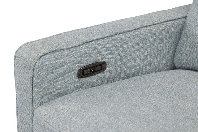 Bayside Light Blue Fabric Power Recliner