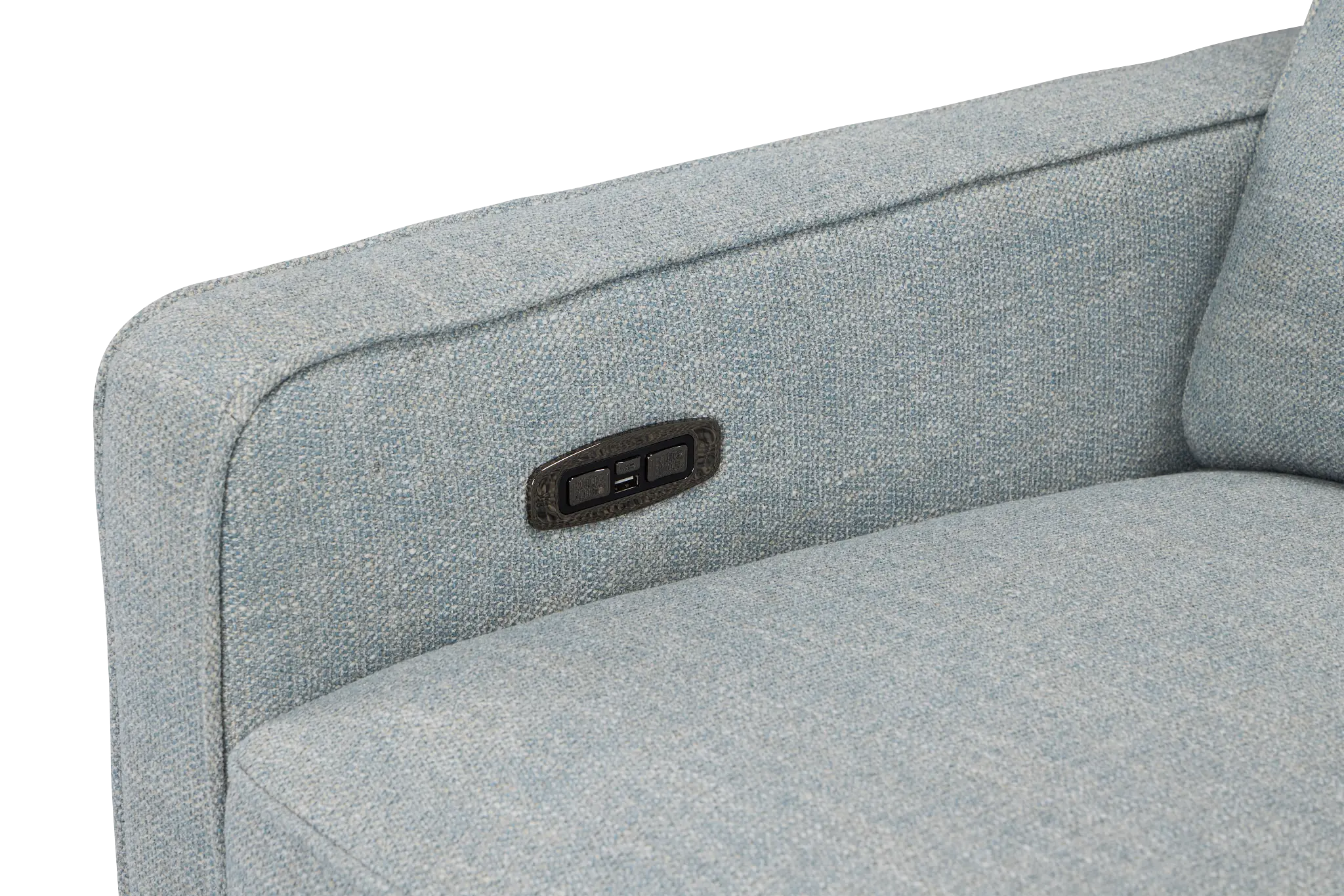 Bayside Light Blue Fabric Power Recliner Bayside Light Blue Fabric Power Recliner