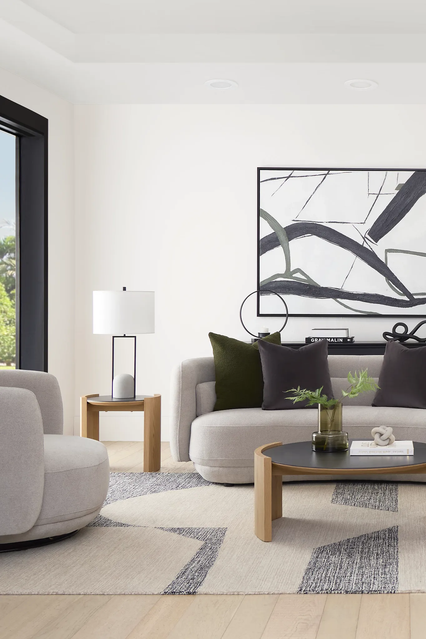 Presley Light Gray Fabric Sofa